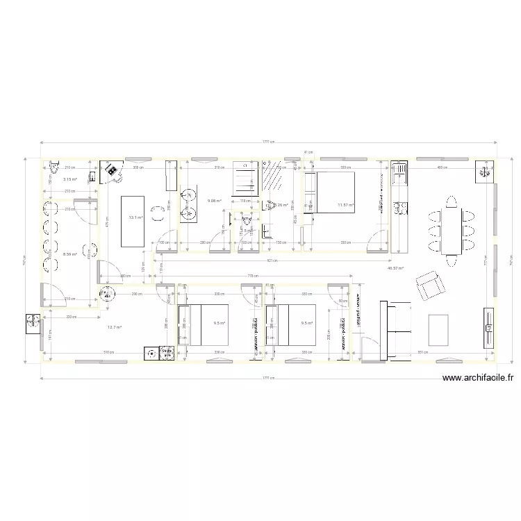 Maison2. Plan de 