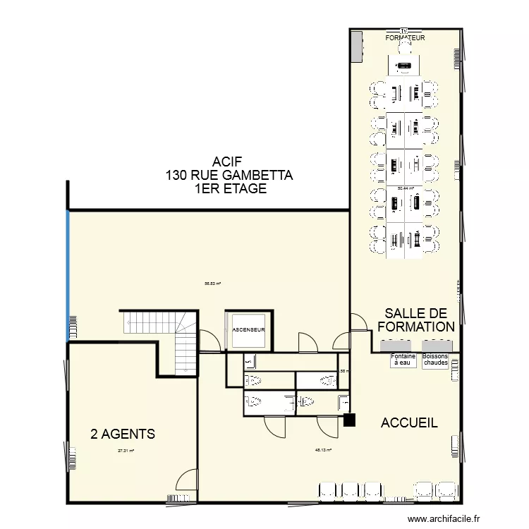 RBB et Amendes 1ER ETAGE. Plan de 
