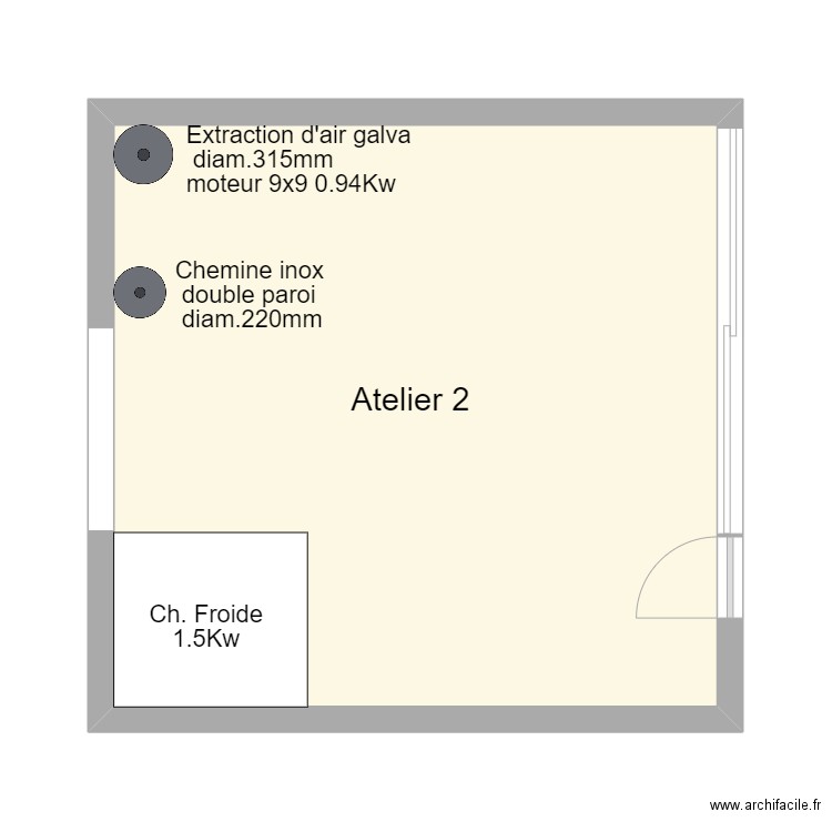 M delice Atelier 2. Plan de 1 pièce et 34 m2