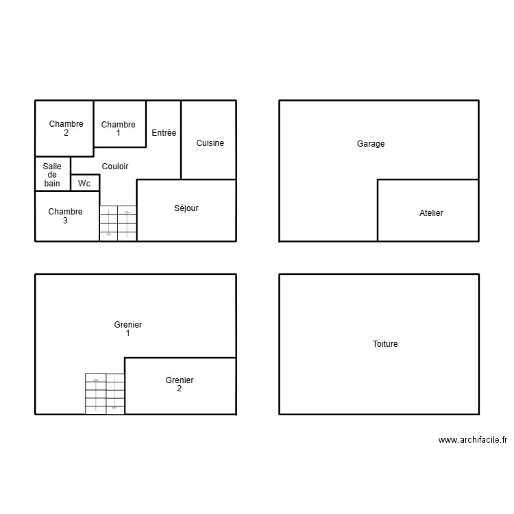 DOUARNENEZ HENAFF. Plan de 9 pièces et 28 m2