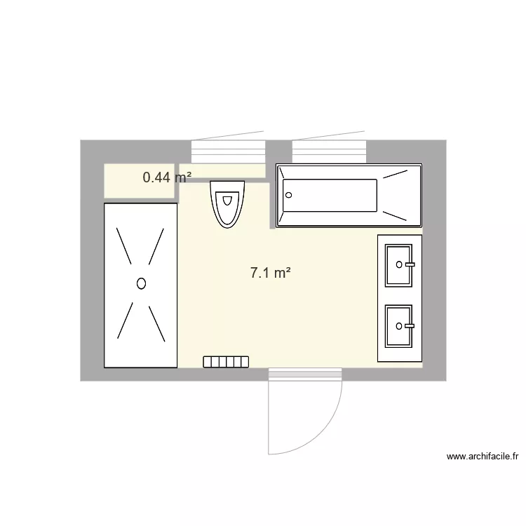 salle de bain forest. Plan de 