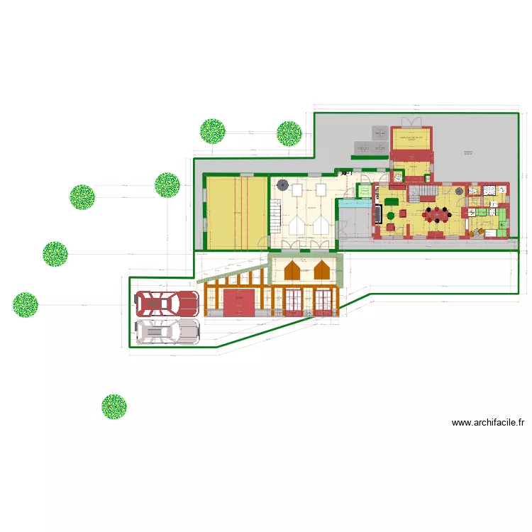 PLAN GARAGE AVEC SALON RDC ET ATELIER ETAGE 5. Plan de 