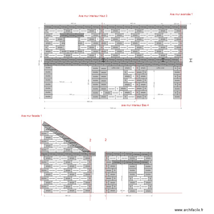 calepinage bloc byosys exter. Plan de 0 pièce et 0 m2