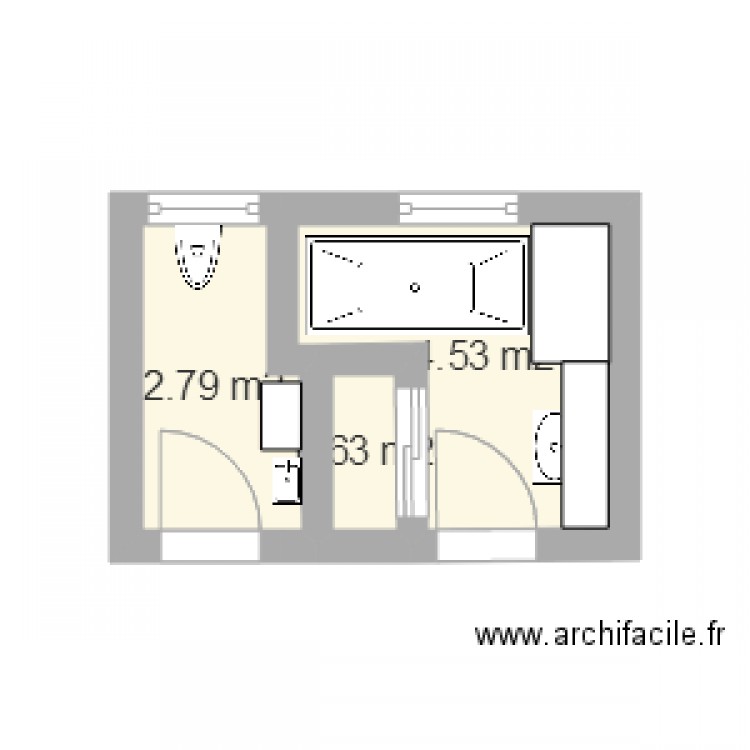 SALLE E BAIN. Plan de 0 pièce et 0 m2