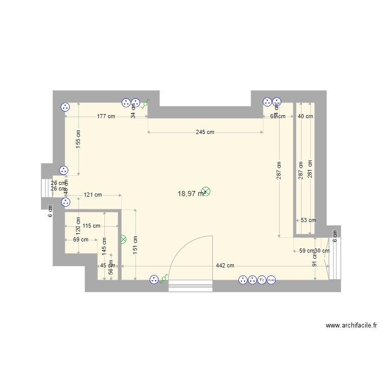 Chambre Est. Plan de 0 pièce et 0 m2