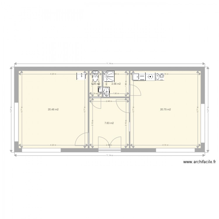 michaudière. Plan de 0 pièce et 0 m2