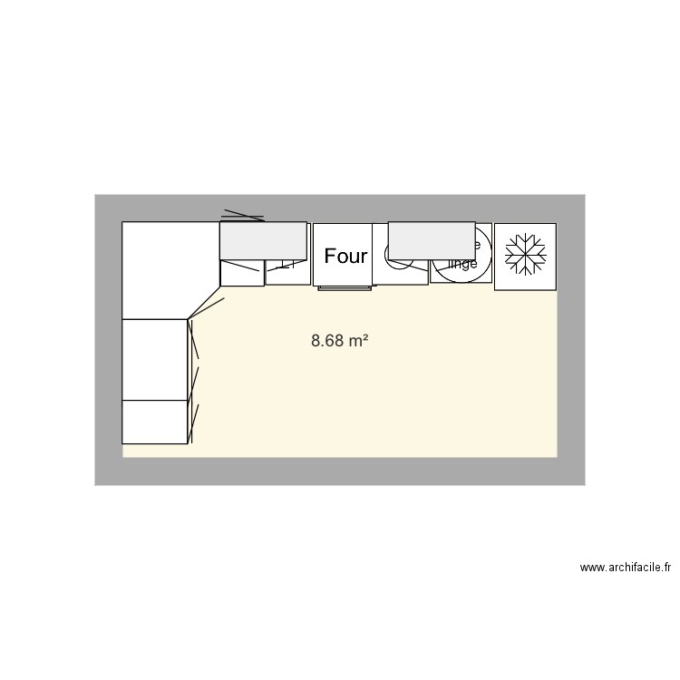 Cuisine. Plan de 0 pièce et 0 m2