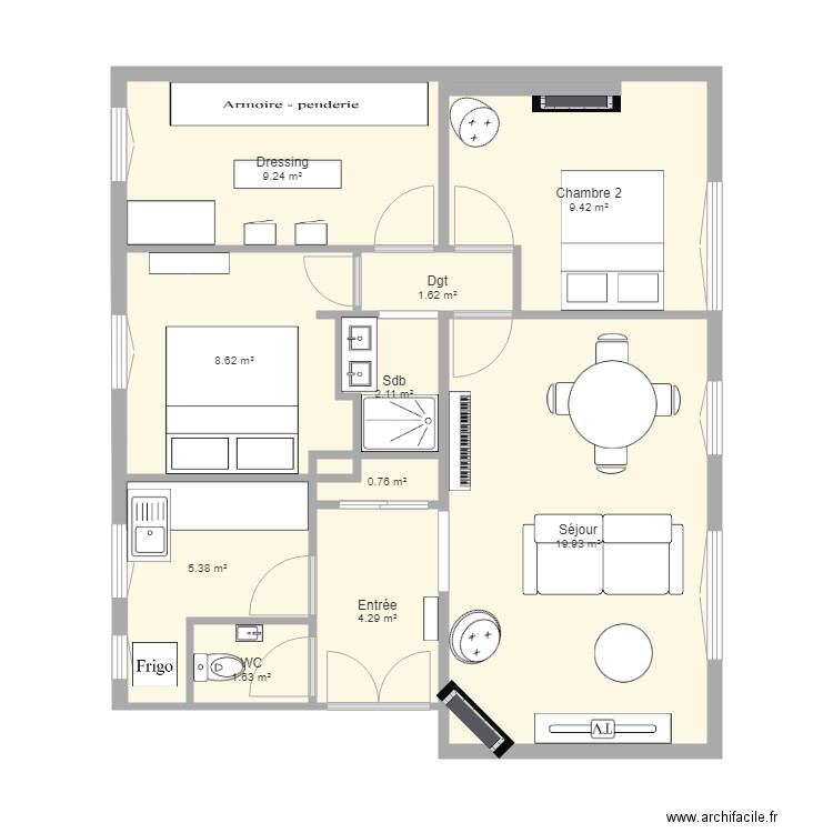 condorcet. Plan de 0 pièce et 0 m2