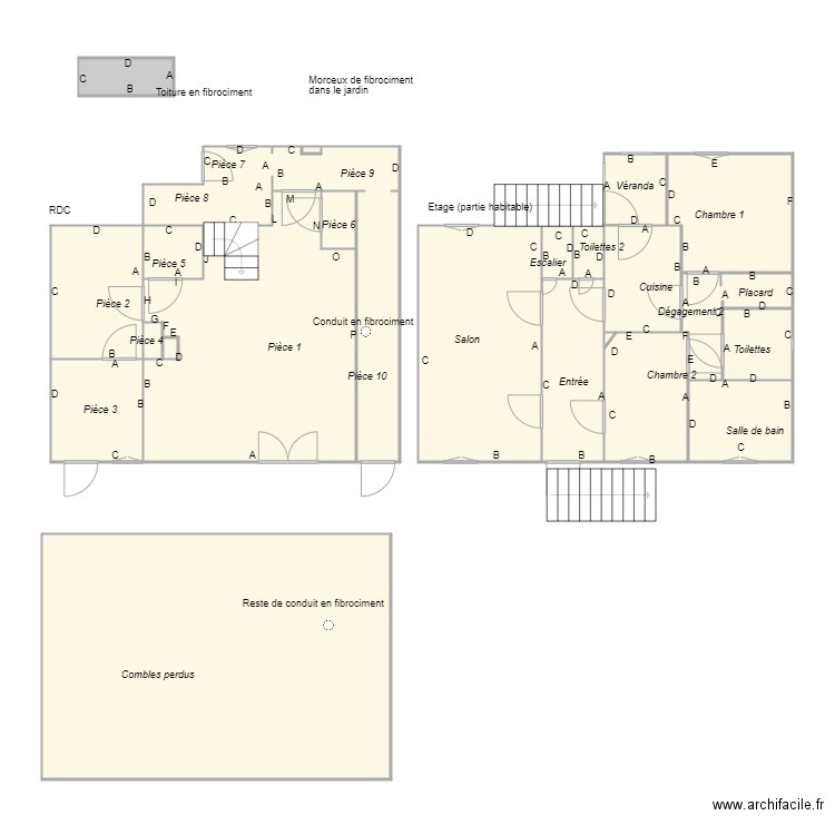 Croquis RUBES 2. Plan de 23 pièces et 162 m2