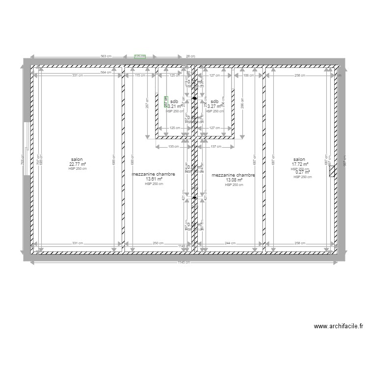 COTATION mezzanine  chevrier . Plan de 0 pièce et 0 m2