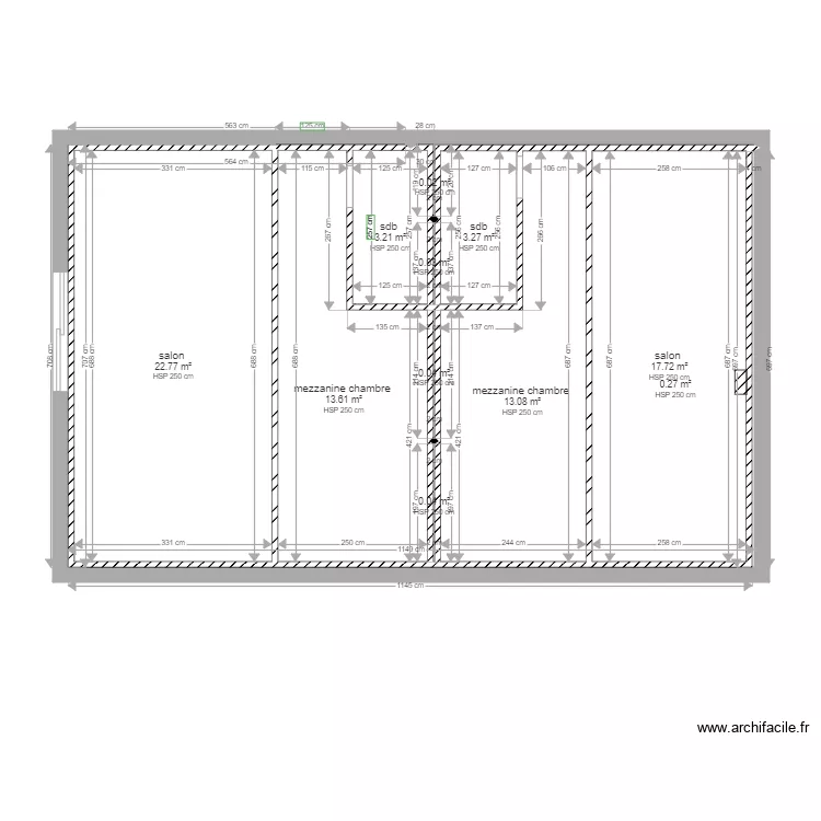 COTATION mezzanine  chevrier . Plan de 