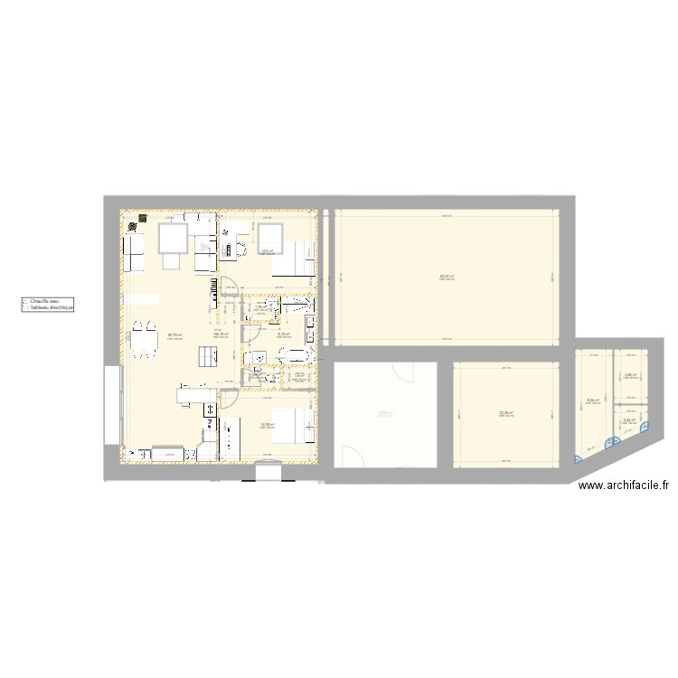 Le Moulin Jo V11. Plan de 24 pièces et 528 m2