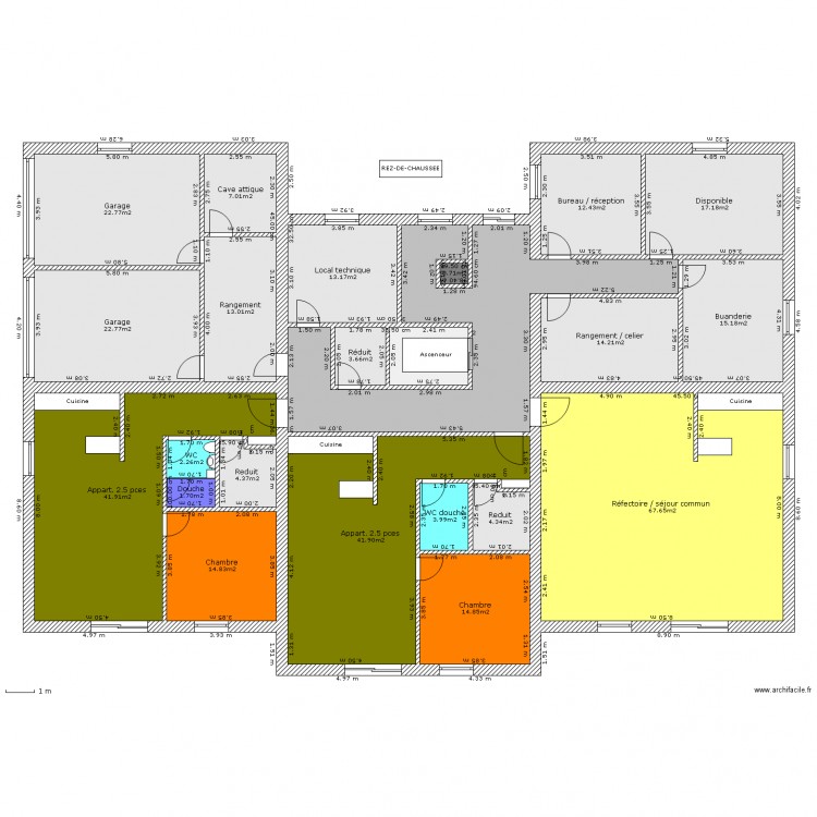 Projet Reconvilier R-D-C. Plan de 0 pièce et 0 m2