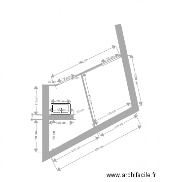 Salle eau dressing. Plan de 0 pièce et 0 m2