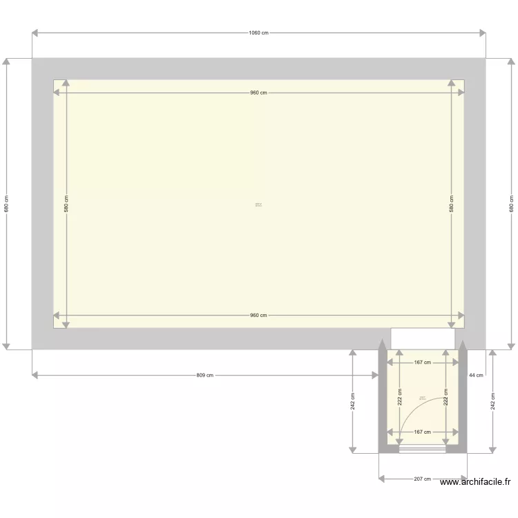entr&eacute;. Plan de 