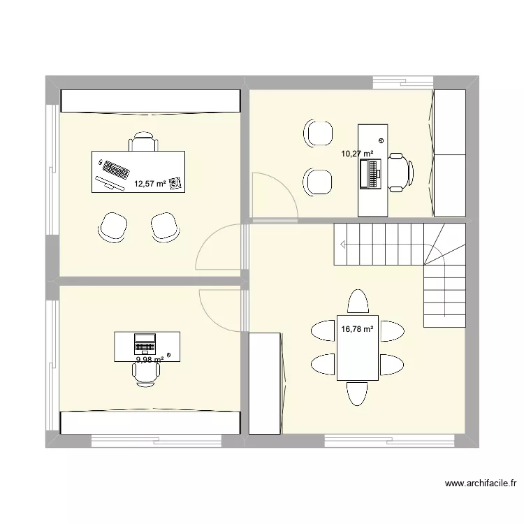Etage 121 av J&B Chirac, Brive . Plan de 