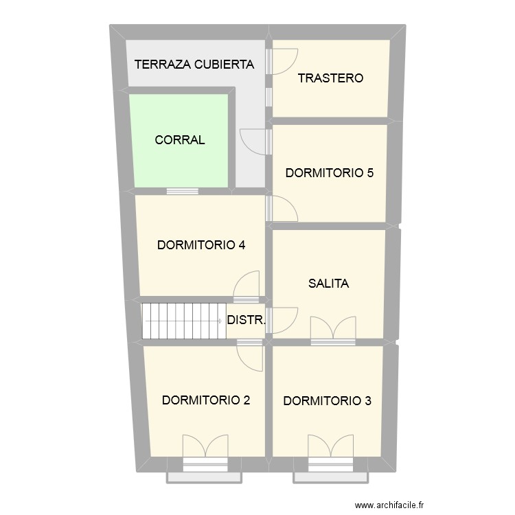 PLANTA 1 REMOLINOS RAMON Y CAJAL. Plan de 11 pièces et 93 m2