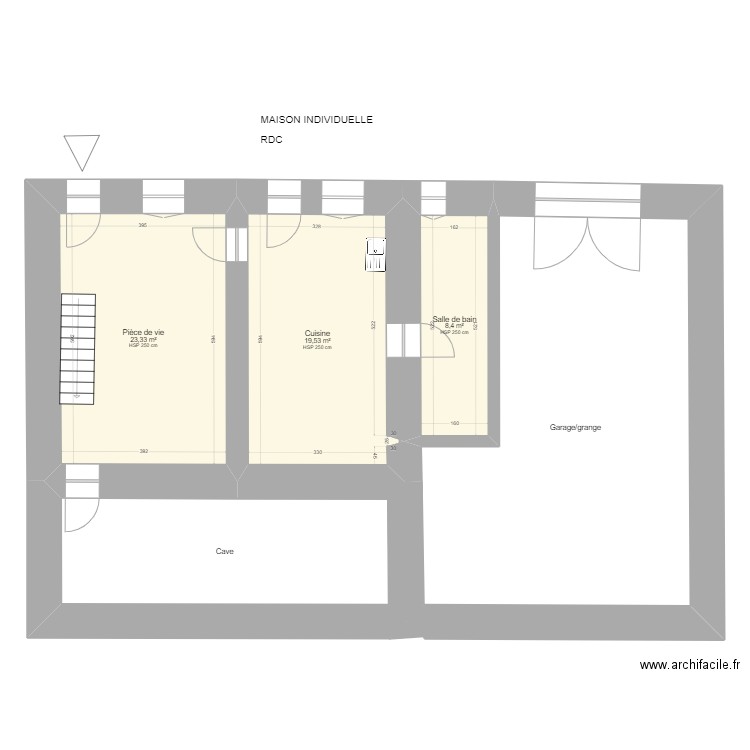 MATHAUD. Plan de 7 pièces et 162 m2