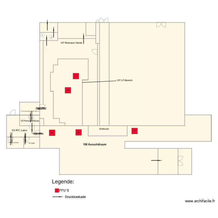 Reinraum 106 Nachmessungnv. Plan de Reinraum 106 Nachmessungnv. Plan de