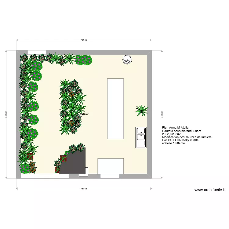 plan atelier m fleurs. Plan de 