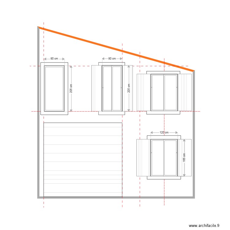 Facade est BATIMENT ouverture en cours haute DP 2021 13 01 2021. Plan de 0 pièce et 0 m2