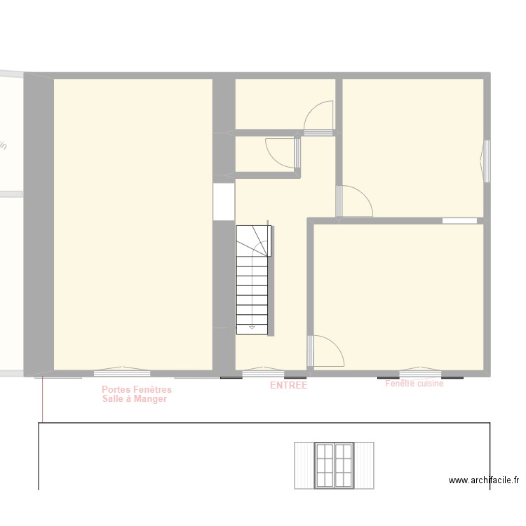 Tatie Slvie. Plan de 8 pièces et 281 m2