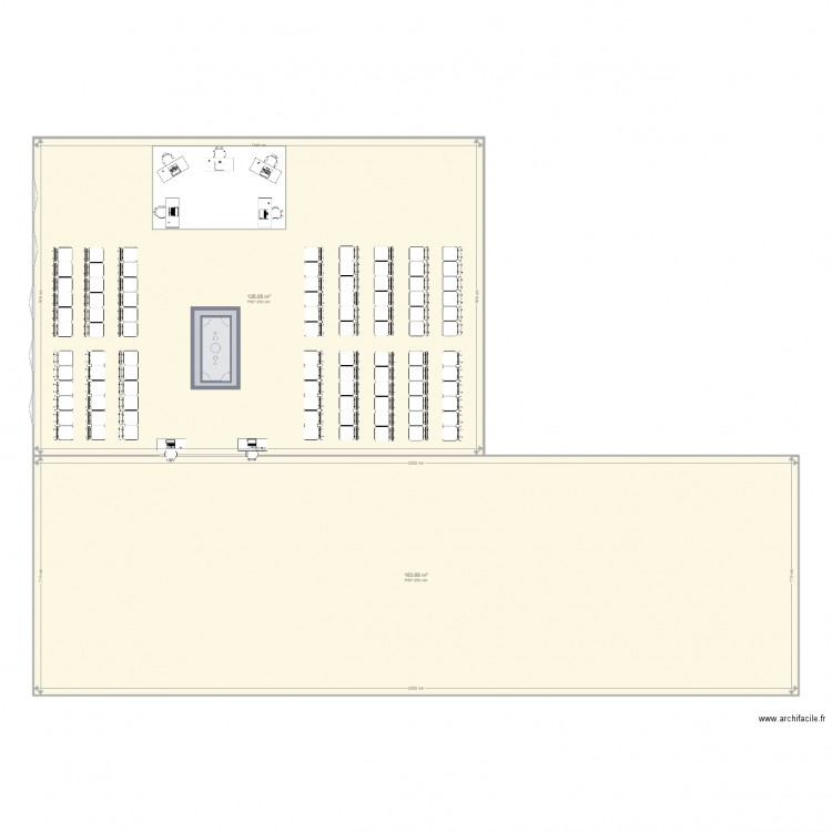 congré. Plan de 2 pièces et 292 m2