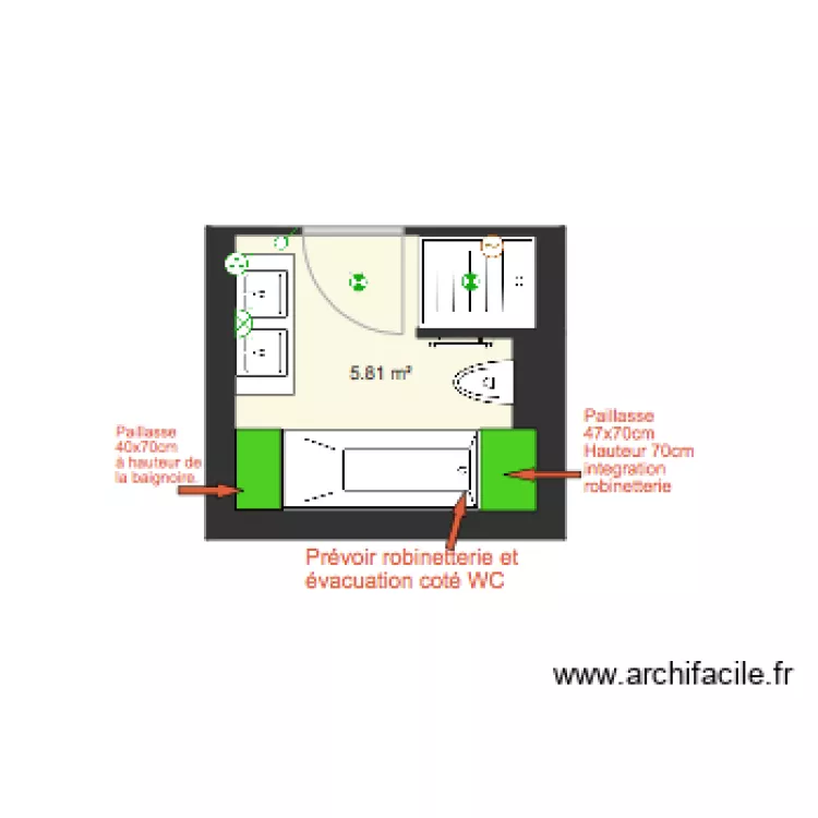 Projet Koulmann et Gouronc. Plan de 