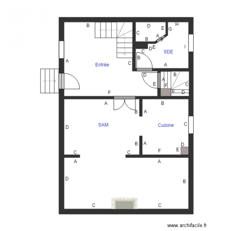 BERNARD RDC. Plan de 0 pièce et 0 m2