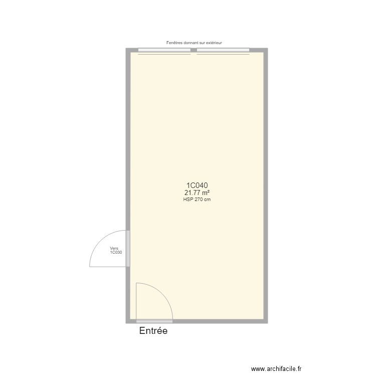 Bureau 1C040 FS. Plan de 0 pièce et 0 m2