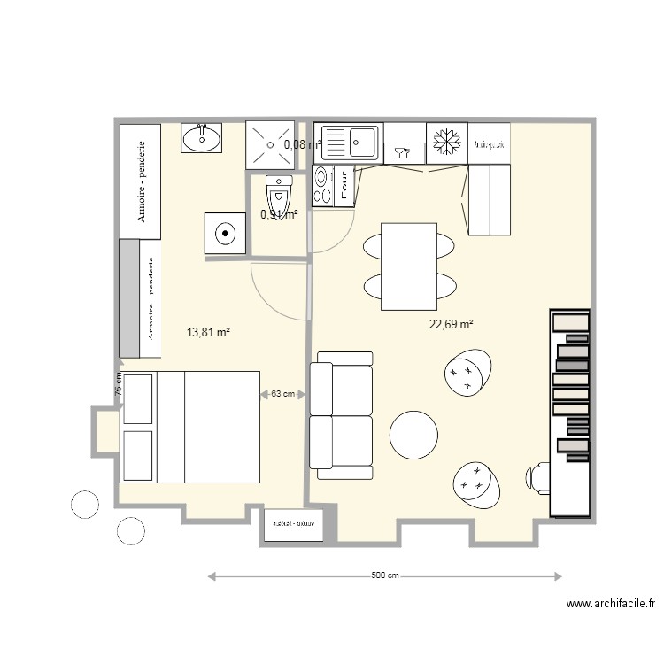 2 PIECES ST LEGER 21 11 16 2305. Plan de 0 pièce et 0 m2