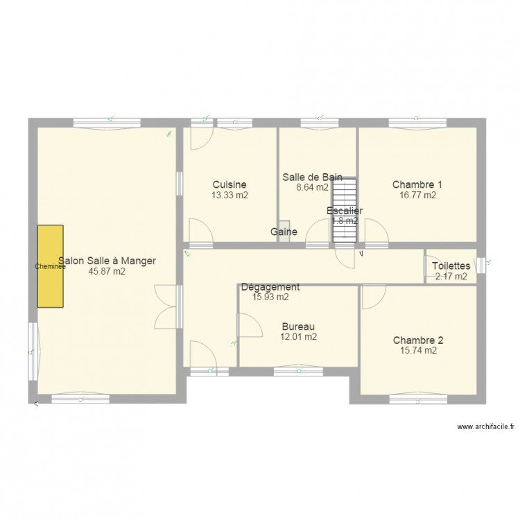Rez de Chaussé Alarme. Plan de 0 pièce et 0 m2