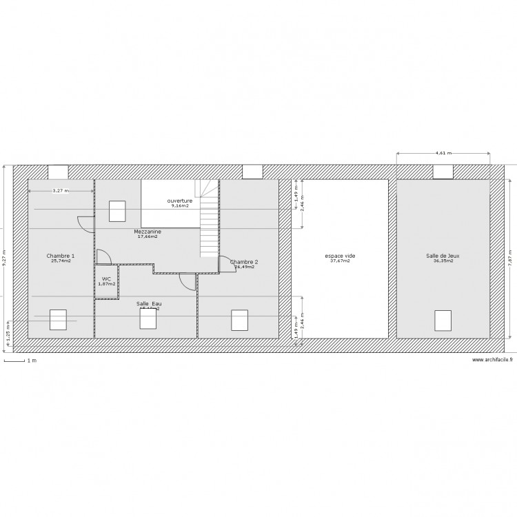 Etage. Plan de 0 pièce et 0 m2