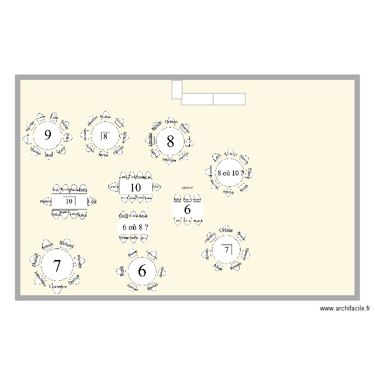 Plan de table baptême. Plan de 0 pièce et 0 m2