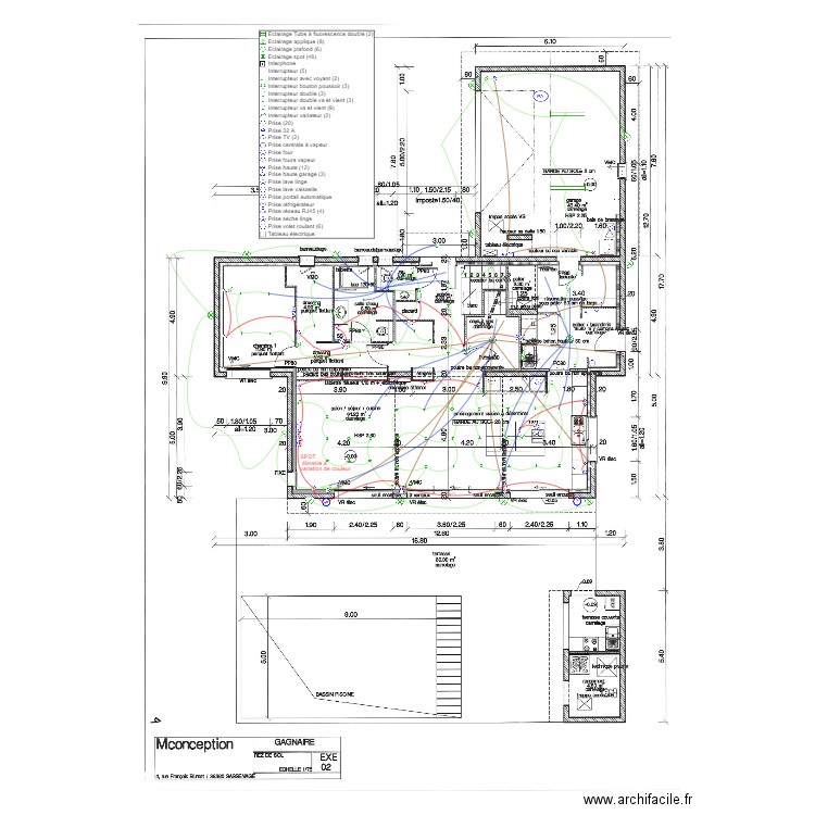 GAGNAIRE EXE 2 RDC MODIF CLIENTS PIEUVRES. Plan de 0 pièce et 0 m2