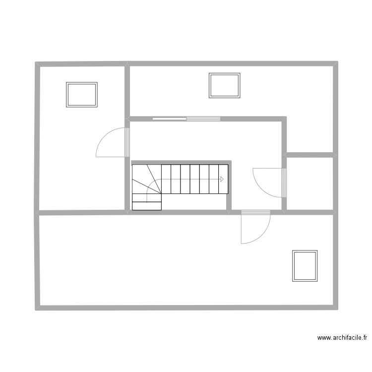 DESLILE R+1. Plan de 5 pièces et 50 m2