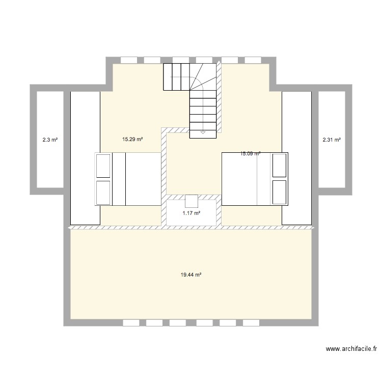 Les Collons Mezzanine Projetté. Plan de 0 pièce et 0 m2