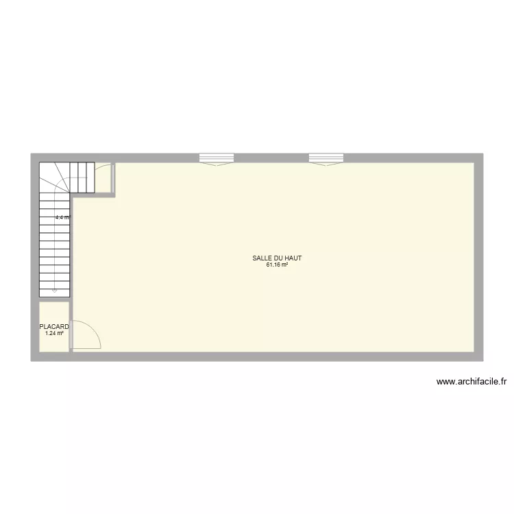 SALLE HAUT. Plan de 