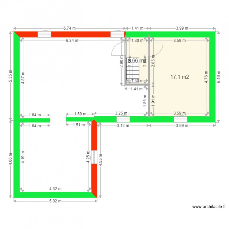 ajout de fenêtres de toit type velux. Plan de 0 pièce et 0 m2