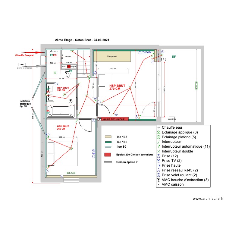 2ème Etg Courbevoie 24 06 2021. Plan de 0 pièce et 0 m2
