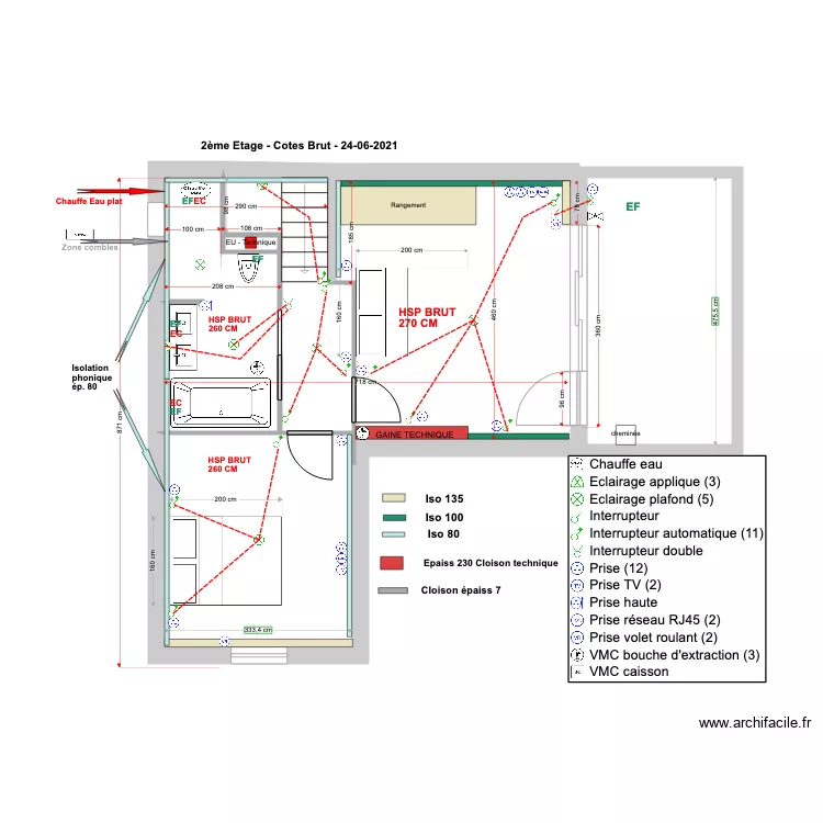 2&egrave;me Etg Courbevoie 24 06 2021. Plan de 