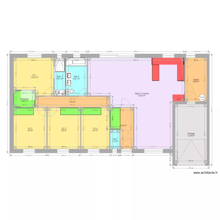 NEF COUPEZ 2. Plan de 