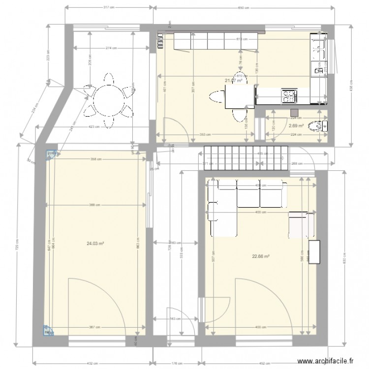 INCOURT LIVING evol anne 3. Plan de 0 pièce et 0 m2