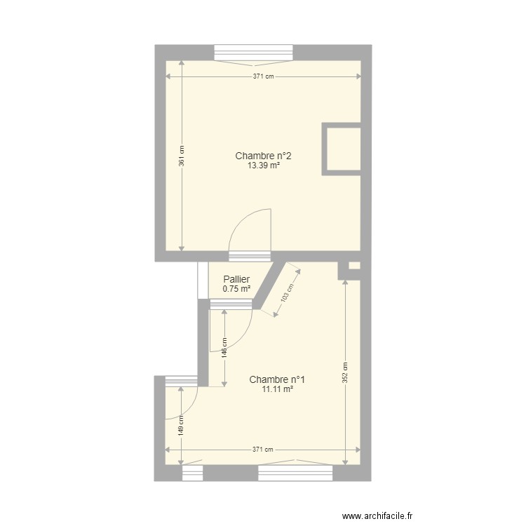 Chambre 1 Elise. Plan de 0 pièce et 0 m2