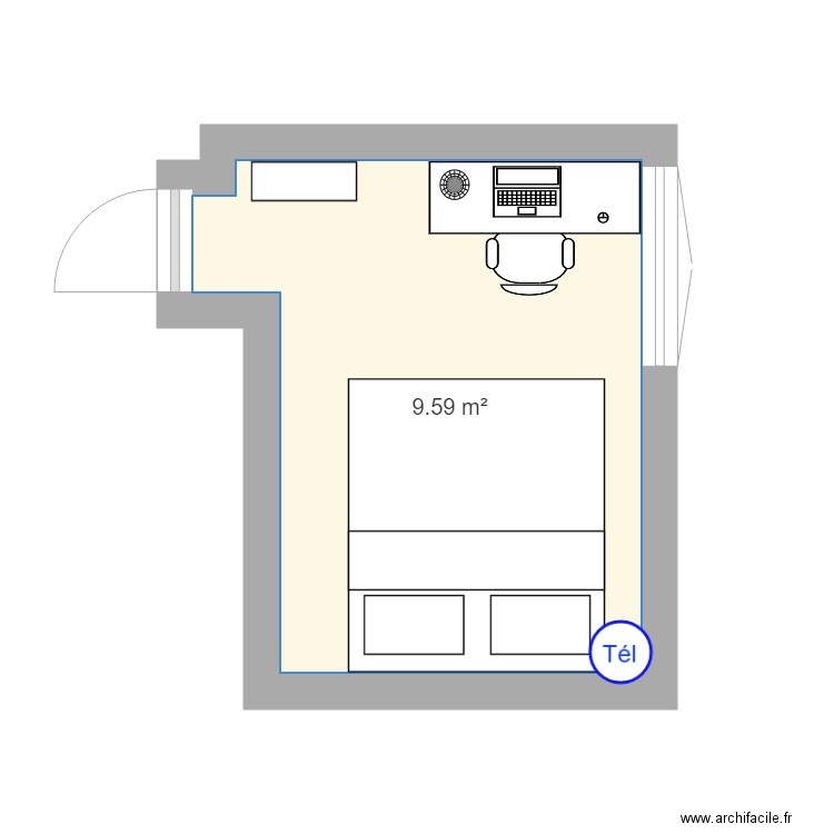 chambre option 2. Plan de 0 pièce et 0 m2