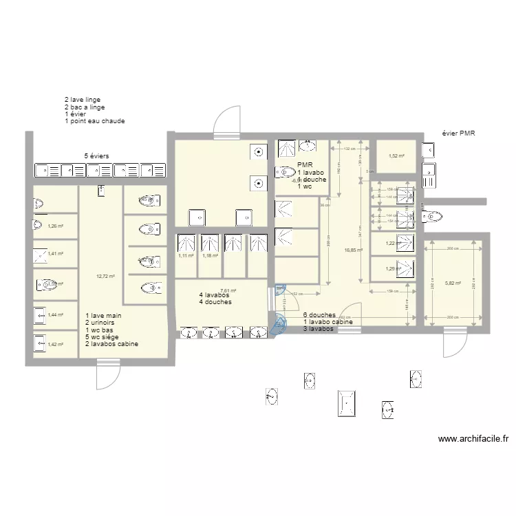 projet douche. Plan de projet douche. Plan de