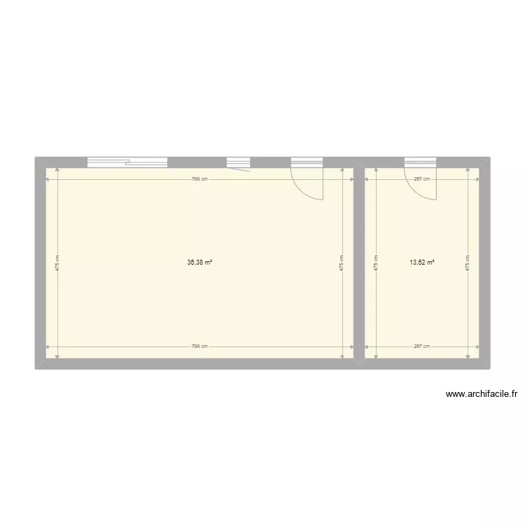 PINARD. Plan de 2  et 50 m²