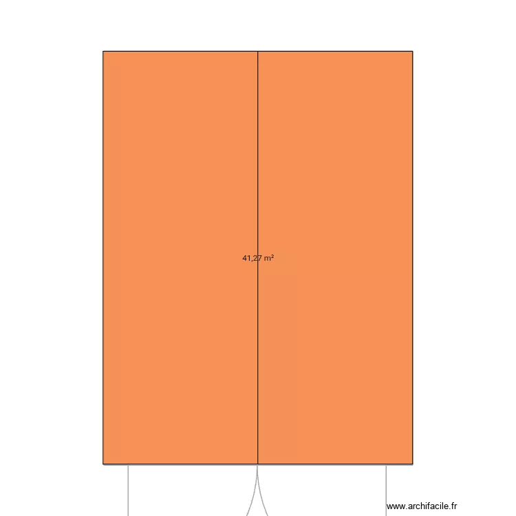 Carport. Plan de 1 pièce et 41 m² Carport. Plan de 1 pièce et 41 m²
