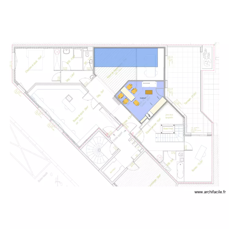 Appartement bonnes cotes implantation méditech. Plan de 1 et 14 m² Appartement bonnes cotes implantation méditech. Plan de 1 et 14 m²