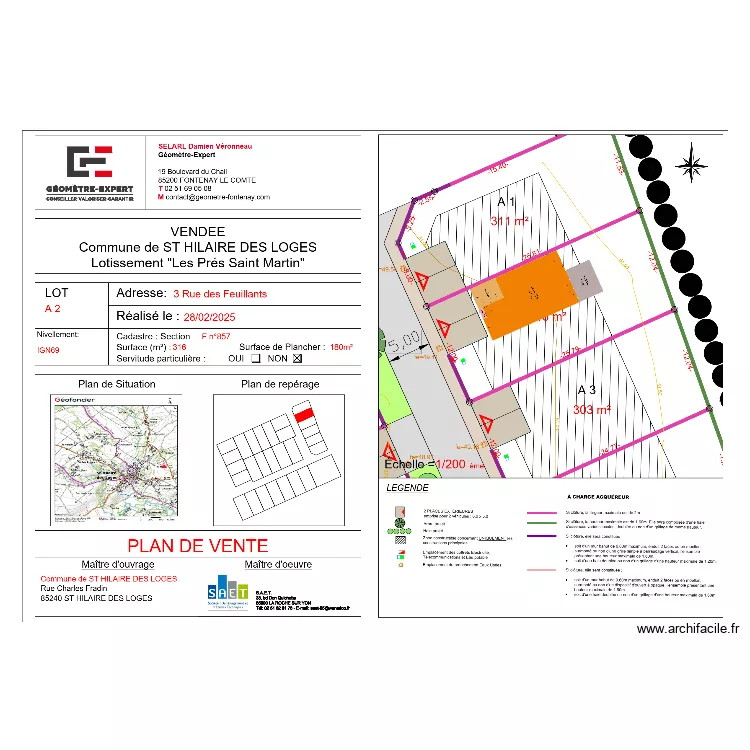 Saint Hilaire des Loges - A2. Plan de Saint Hilaire des Loges - A2. Plan de